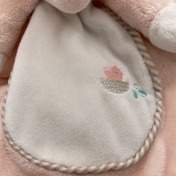 Douglas Baby Elephant Plush Lovey Security Blanket Snuggler Pink White Satin - Picture 5 of 12